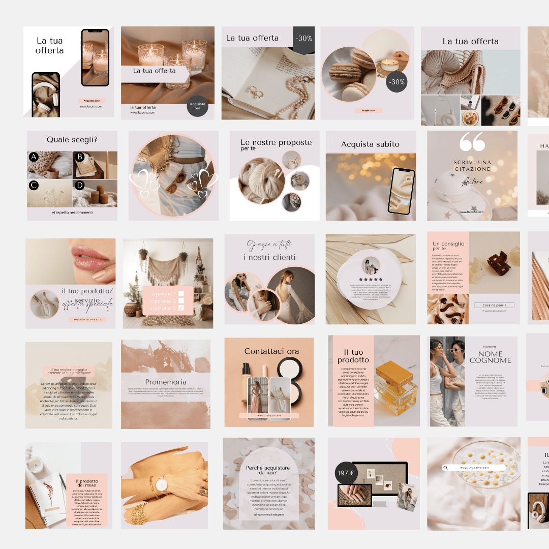 The Fashion Cherry Diary - Template Canva - collezione Sofisticata